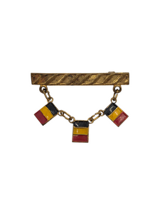 1940s World War Two Belgium Flag Brooch