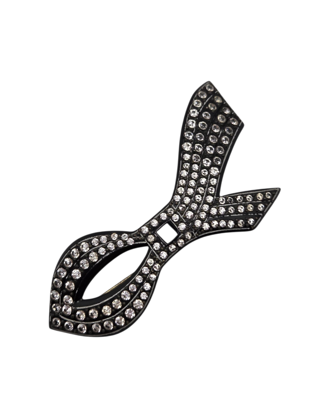 1930s Art Deco Black Rhinestone Flash Pin