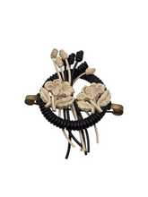 Load image into Gallery viewer, 1940s Black and White Make Do and Mend Wirework Brooch
