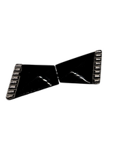 Load image into Gallery viewer, 1930s Black and Silvered Glass Buckle
