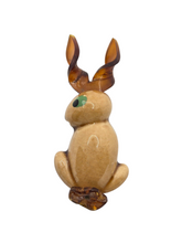 Load image into Gallery viewer, 1940s Brown Lucite and Ceramic Elzac Bunny Brooch
