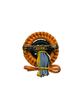 Load image into Gallery viewer, 1940s Bright Orange and Multicoloured Wirework Brooch
