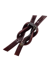 Load image into Gallery viewer, 1940s Huge Brown Celluloid Knot Spaghetti Brooch
