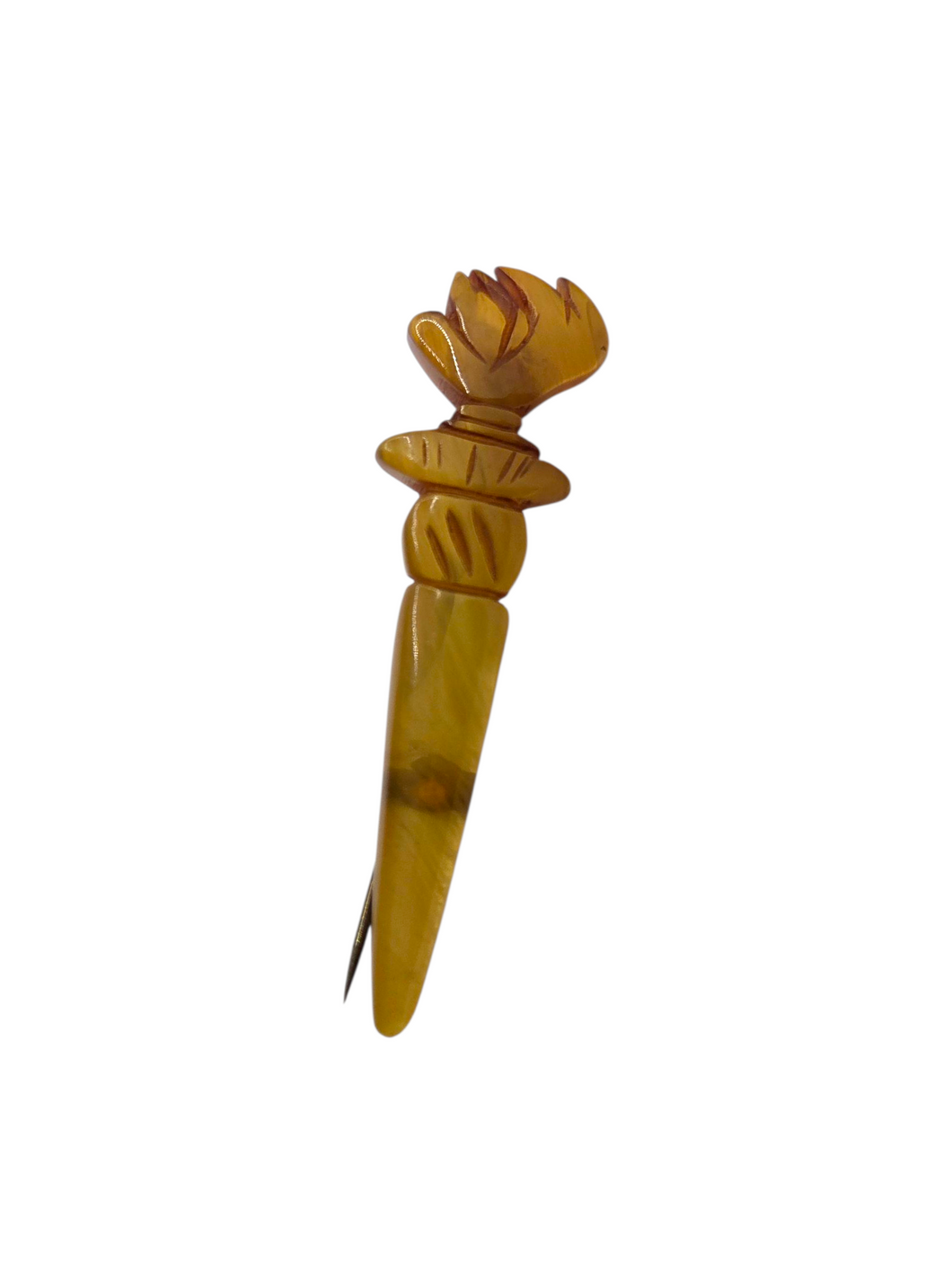 1940s Statue Of Liberty Flame Bakelite Brooch
