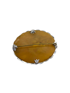 1930s Czech Bakelite Multicoloured Stone Brooch