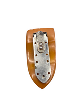 Load image into Gallery viewer, 1940s Chunky Orange Bakelite Grapes Dress Clip
