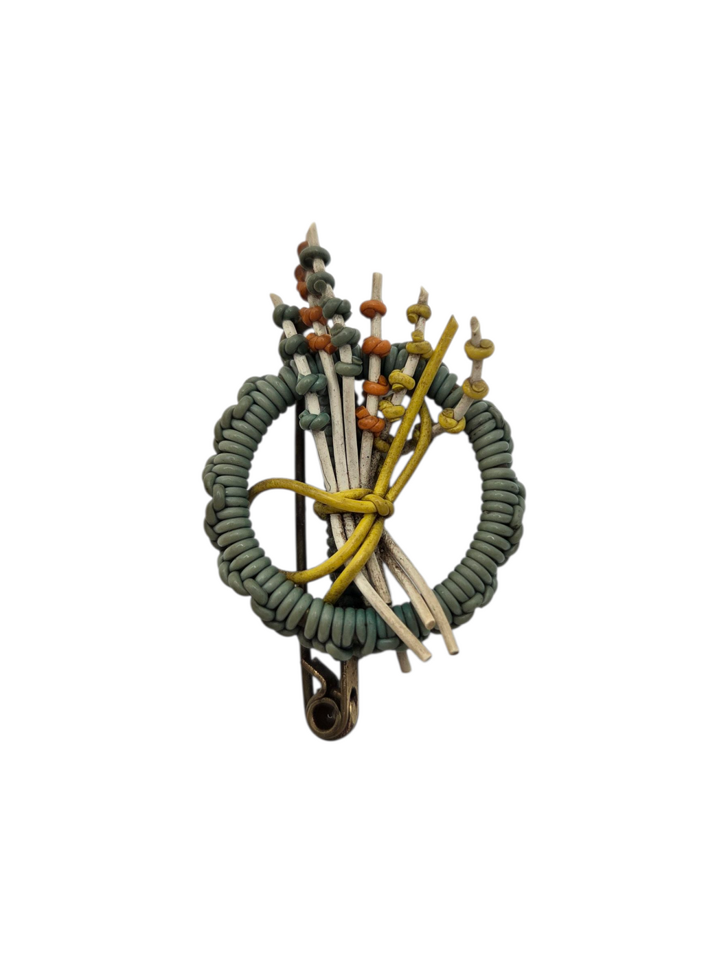 1940s Duck Egg Blue Wirework Make Do and Mend Brooch