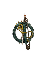 Load image into Gallery viewer, 1940s Duck Egg Blue Wirework Make Do and Mend Brooch
