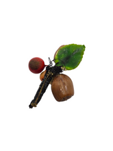 Load image into Gallery viewer, 1940s Make Do and Mend Acorn Leaf Brooch

