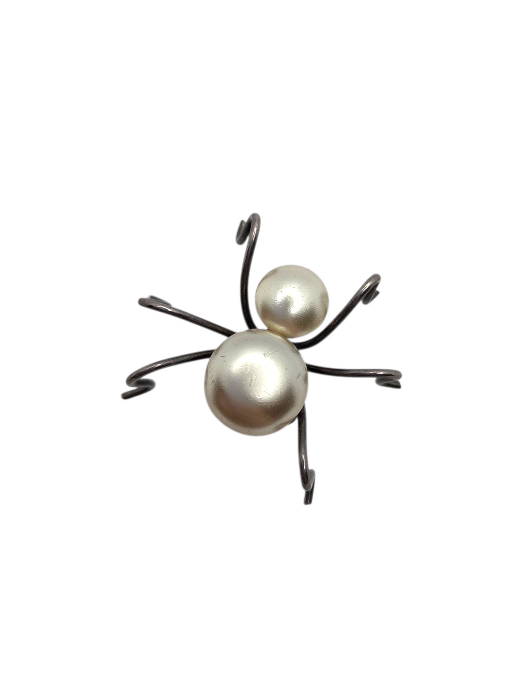 1930s Art Deco Faux Pearl Spider/Bug Brooch