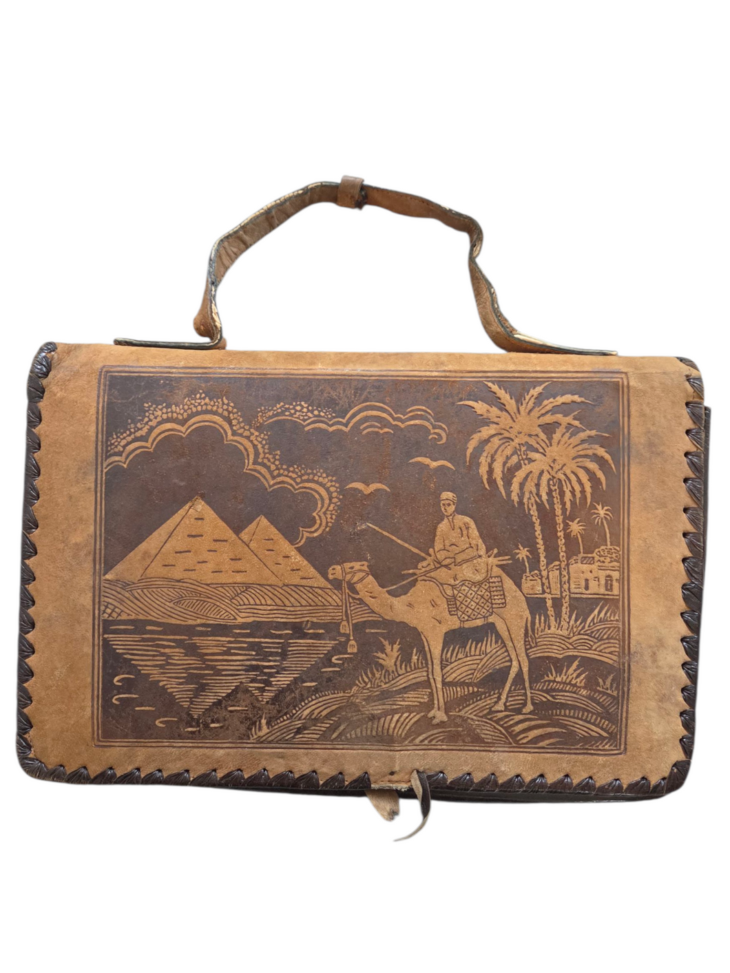 1930s/1940s Egyptian Tourist Bag With Matching Purse