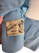 Load image into Gallery viewer, Late 1940s/Early 1950s Powder Blue Peplum Balloon Sleeve Suit
