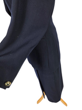 Load image into Gallery viewer, 1940s Navy Blue Pointed Collar Gabardine Suit
