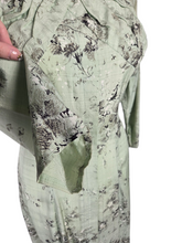 Load image into Gallery viewer, 1950s Pistachio Green and Black Floral Deadstock Dress
