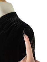 Load image into Gallery viewer, 1920s/1930s Rare Silk Velvet Dress With Embroidered Sleeves
