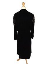 Load image into Gallery viewer, 1920s/1930s Rare Silk Velvet Dress With Embroidered Sleeves
