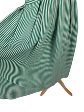 Load image into Gallery viewer, 1940s CC41 Green and White Stripe Dress
