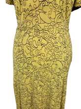 Load image into Gallery viewer, 1940s Yellow and Black Novelty Ladies Face Print Dress
