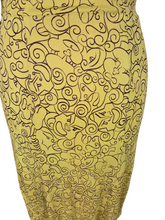 Load image into Gallery viewer, 1940s Yellow and Black Novelty Ladies Face Print Dress
