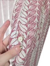 Load image into Gallery viewer, 1940s Dusky Pink and White Leaf Print Dress
