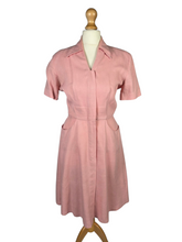 Load image into Gallery viewer, 1940s Pink Moygashel Zip Front Dress
