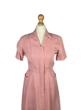 Load image into Gallery viewer, 1940s Pink Moygashel Zip Front Dress
