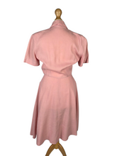 Load image into Gallery viewer, 1940s Pink Moygashel Zip Front Dress
