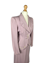 Load image into Gallery viewer, 1940s Rare Lilac/Dusky Pink Button Detail Suit
