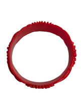 Load image into Gallery viewer, 1940s Rare Bright Red Celluloid Flower Bangle
