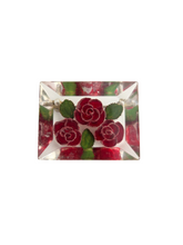 Load image into Gallery viewer, 1940s Reverse Carved Lucite Red Rose Brooch
