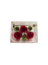 Load image into Gallery viewer, 1940s Reverse Carved Lucite Red Rose Brooch
