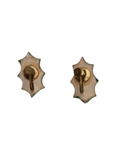 Load image into Gallery viewer, 1940s Green Ceramic Holly Earrings
