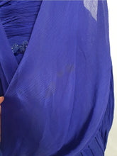 Load image into Gallery viewer, 1940s Purple/Blue Long Evening Dress With Sequins and Drape
