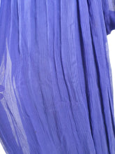 Load image into Gallery viewer, 1940s Purple/Blue Dress With Drape at The Back, Beading and Pleating
