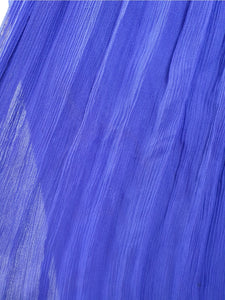 1940s Purple/Blue Long Evening Dress With Sequins and Drape