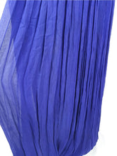 Load image into Gallery viewer, 1940s Purple/Blue Dress With Drape at The Back, Beading and Pleating
