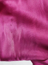 Load image into Gallery viewer, 1950s Magenta Pink Liquid Satin Dress With Pleats and Layered Collar
