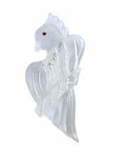 Load image into Gallery viewer, 1940s HUGE Carved Lucite Parrot Brooch
