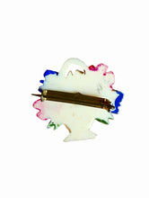 Load image into Gallery viewer, 1940s Carved Alpine Flower Basket Brooch
