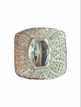 Load image into Gallery viewer, 1930s Art Deco Chunky Metal and Glass Buckle

