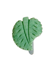 Load image into Gallery viewer, 1930s Art Deco Green Galalith Leaf Dress Clip
