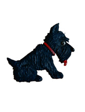 Load image into Gallery viewer, 1940s Black Celluloid Dog Brooch
