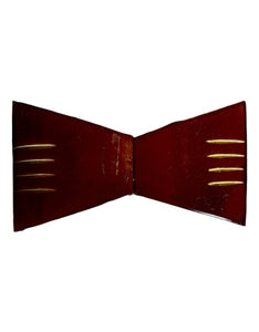 1940s Chocolate Brown Celluloid Bow Brooch