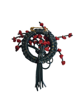 Load image into Gallery viewer, 1940s Huge Green Make Do And Mend Wirework Brooch
