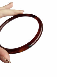 1920s/1930s Torty Effect Painted Bird Dot Upper Arm Bangle