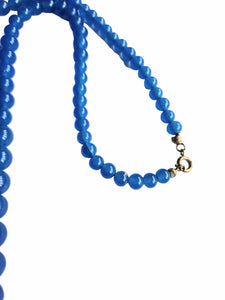 1930s Deco Bright Blue Necklace