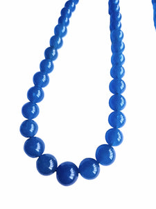 1930s Deco Bright Blue Necklace