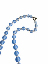 Load image into Gallery viewer, 1930s Bright Blue Cloudy Glass Necklace
