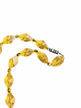 Load image into Gallery viewer, 1930s Yellow Faceted Glass Necklace
