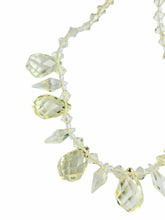 Load image into Gallery viewer, 1930s Zingy Pale Yellow Faceted Glass Necklace
